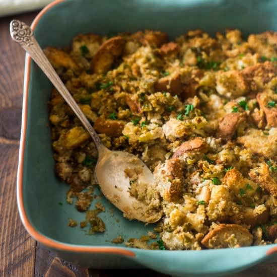 Easy Gluten Free Stuffing - Recipe photo by foodfaithfitness
