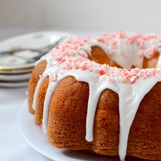 Peppermint Ribbon Cake - Recipe photo by LivingWellMom