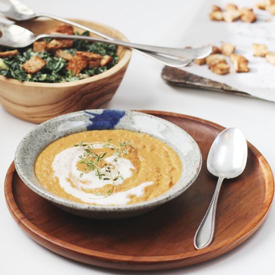 Carrot & Leek Soup - Recipe photo by aglassjar