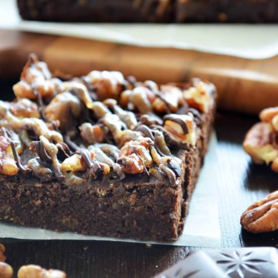 Pumpkin Brownies with Nuts - Recipe photo by thathealthykitchen