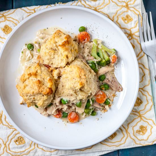 Biscuit-Topped Chicken Pot Pie - Recipe photo by thebrewerandthebaker