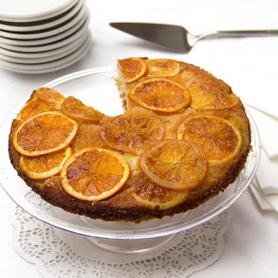 Orange Vanilla Upside Down Cake - Recipe photo by panning the globe