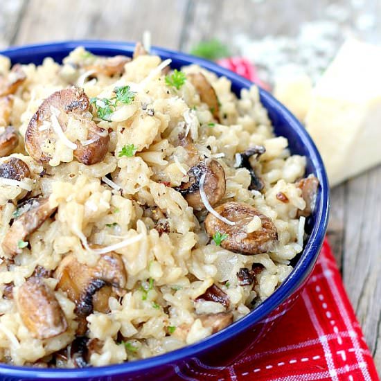 Perfect Mushroom Risotto - Recipe photo by gooddinnermom