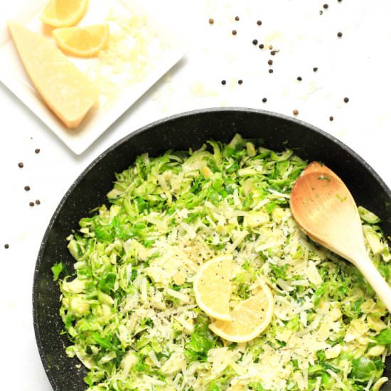 Brussels Sprouts, Lemon & Parmesan - Recipe photo by felicialim