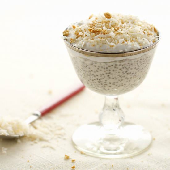 Coconut Cream Pie Chia Pudding - Recipe photo by veggiesbycandlelight