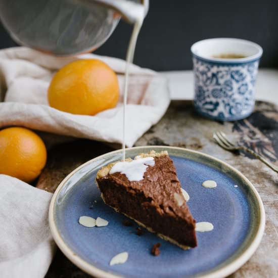 Chocolate Almond & Orange Tarts - Recipe photo by lifeonaplateblog