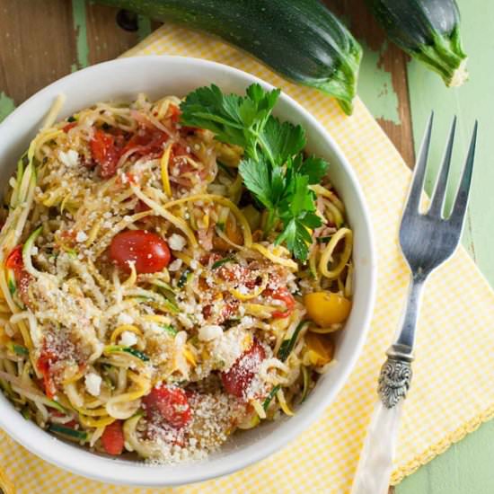 Zucchini Noodles with White Wine - Recipe photo by WorldofPastabilities