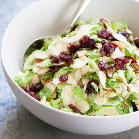 Brussels Sprout & Cranberry Salad - Recipe photo by thesunnypalate