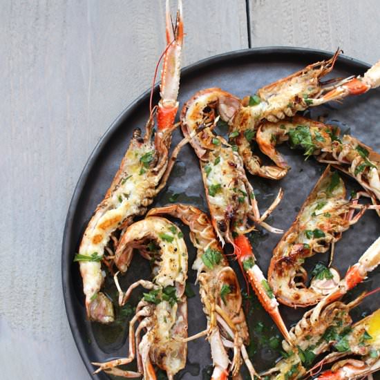 Grilled Langoustines - Recipe photo by My Little Expat Kitchen