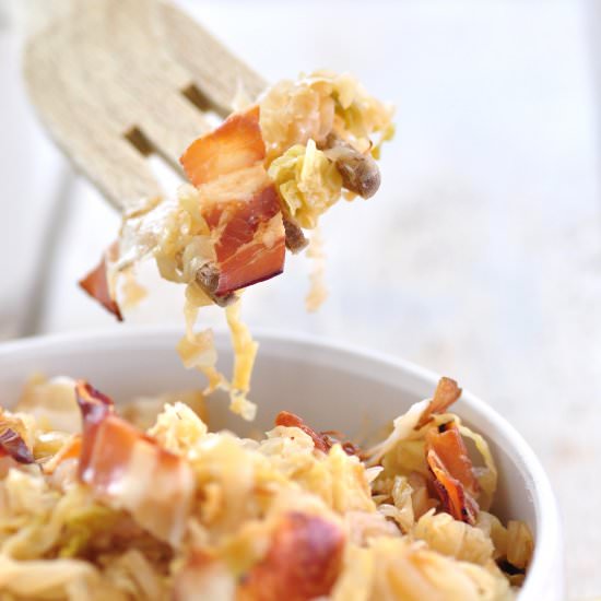 Baked Cabbage with Smoked Bacon - Recipe photo by PANE PER I TUOI DENTI
