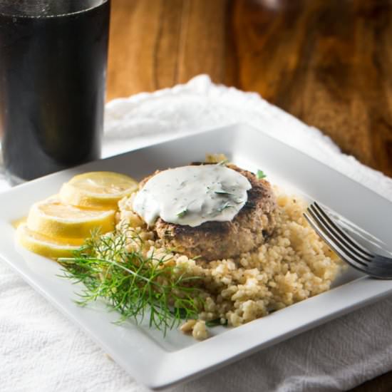 Greek Lamb Patties with Pilaf - Recipe photo by beyondmeresustenance