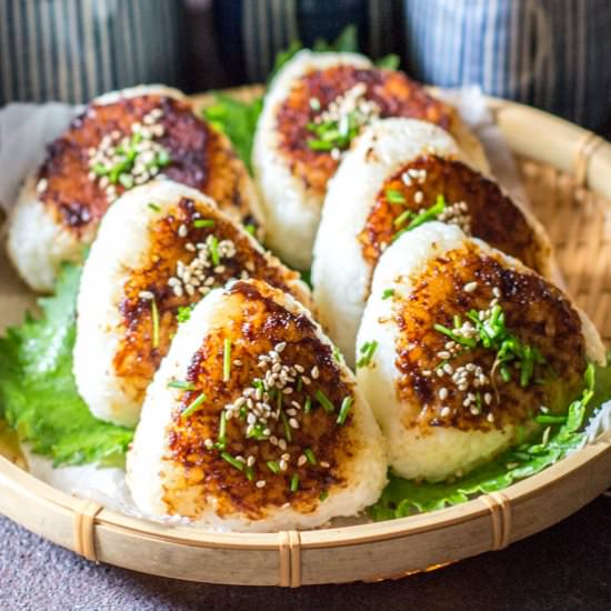 Yaki Onigiri (Grilled Rice Ball) - Recipe photo by Chopstick Chronicles