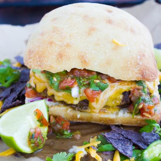 Spicy Beef Fajita Burgers - Recipe photo by two.purple.figs