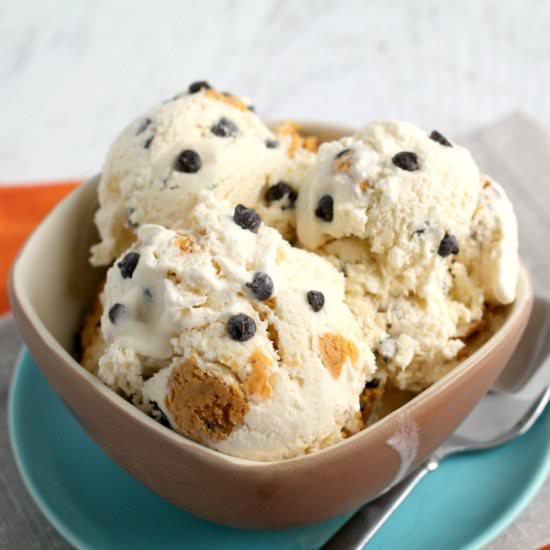 Pumpkin Cookie Dough Ice Cream - Recipe photo by frugalfoodiemama
