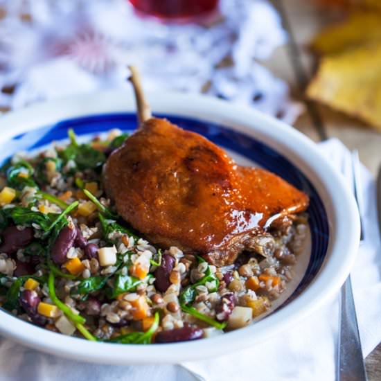 Confit Duck Leg and Legumes Stew - Recipe photo by jernejkitchen