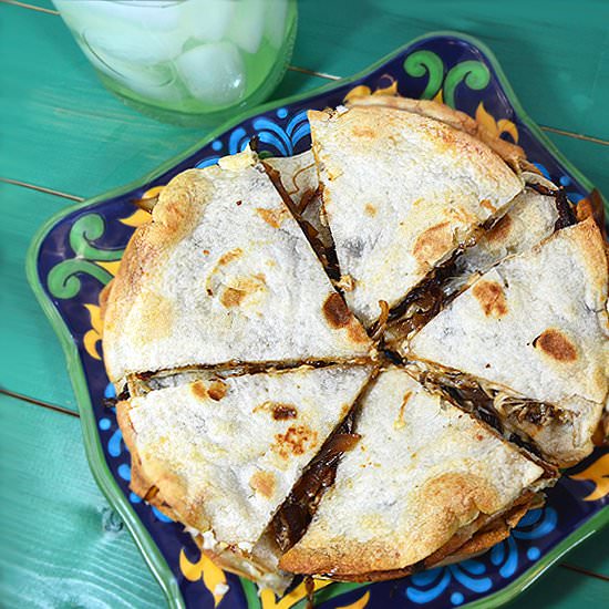 Caramelized Onion Quesadilla - Recipe photo by dana@todayimight