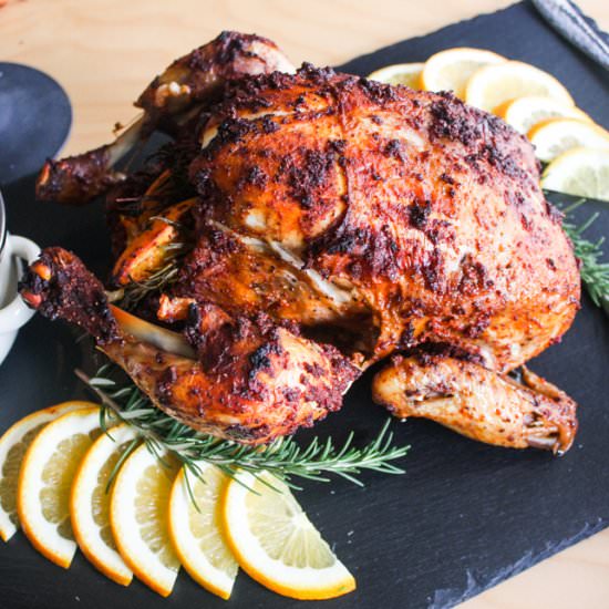 Spicy Citrus Whole Roasted Chicken - Recipe photo by northwestworkshop