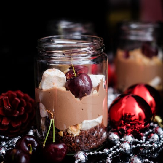 Hazelnut Rocky Road Cheesecake Jars - Recipe photo by misstamchiak