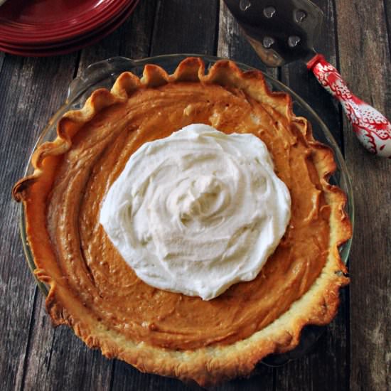 Pumpkin Spice Cookie Butter Pie - Recipe photo by femmefraiche