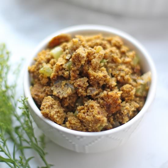 Gluten Free Cornbread Stuffing - Recipe photo by balancedberry
