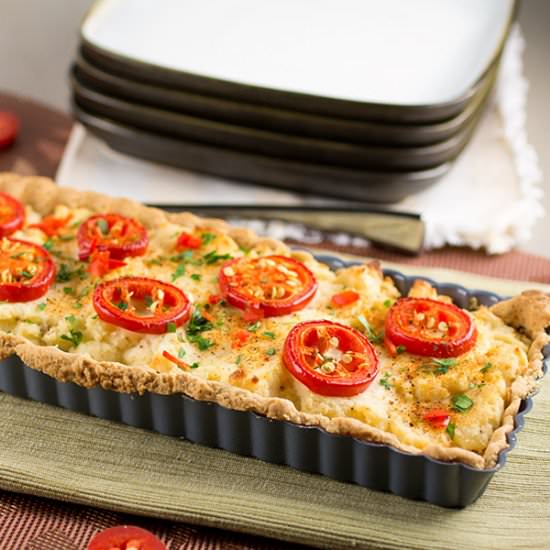 Potato Cheese Tart with Jalapenos - Recipe photo by ChiliPepperMadness