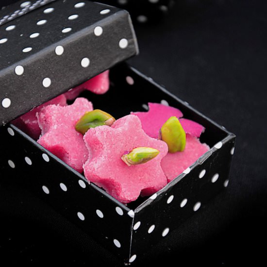 No Bake Almond Flowers - Recipe photo by Anu@MyGingerGarlicKitchen