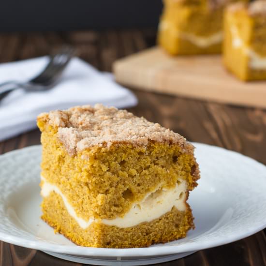 Pumpkin Cream Cheese Coffee Cake - Recipe photo by kitchengidget