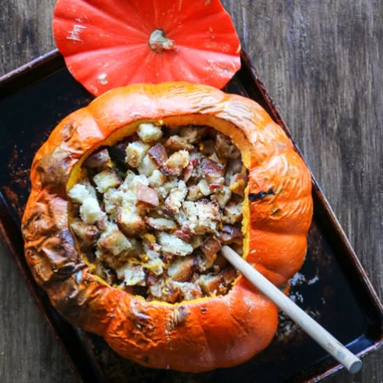 Pumpkin Stuffed w/ Everything Good - Recipe photo by wrightfamilytable