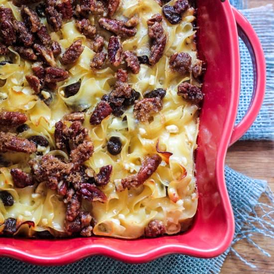Candied Pecan Noodle Kugel - Recipe photo by WhatJewWannaEat