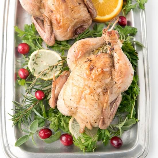 Lemon Roasted Cornish Game Hens - Recipe photo by boulderlocavore