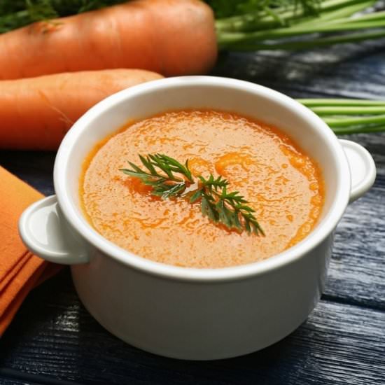 Fall Harvest Carrot Soup - Recipe photo by Culinary Therapy