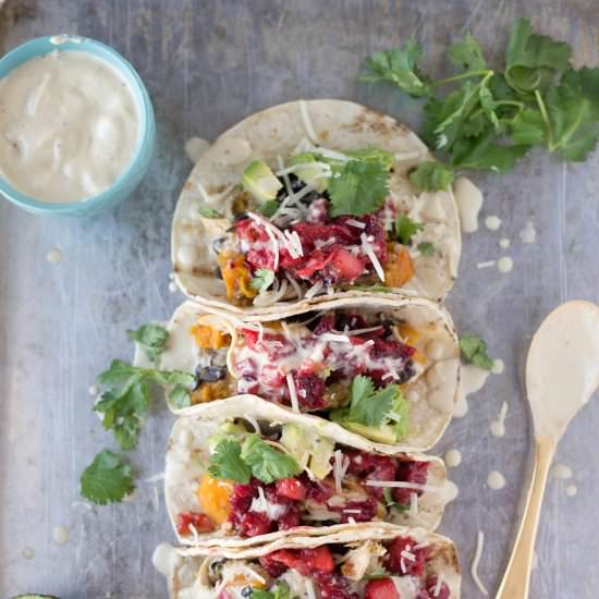 Turkey Tacos with Cranberry Sauce - Recipe photo by simple roots