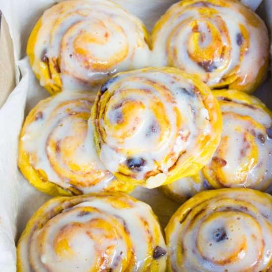 Pumpkin Cinnamon Rolls - Recipe photo by two.purple.figs