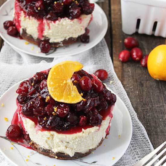 Vegan Cranberry Orange Cheesecake - Recipe photo by DorasDailyDish