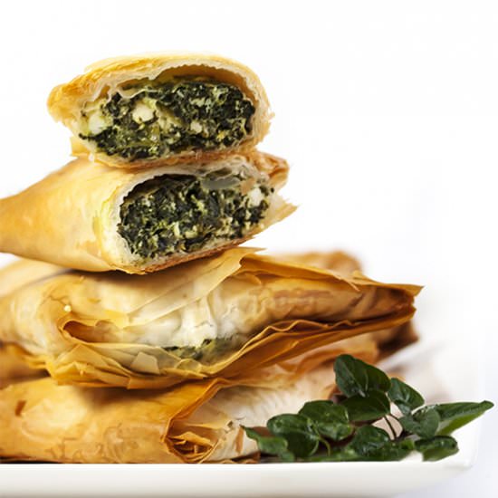 Spinach Feta Fillo Triangles - Recipe photo by justalittlebitofbacon