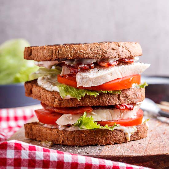 Turkey BLT Club Sandwich - Recipe photo by Simply Delicious