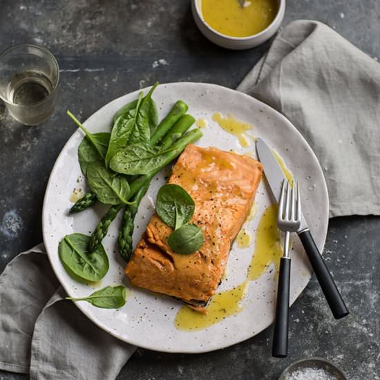 Tea Poached Salmon - Recipe photo by drizzleanddip