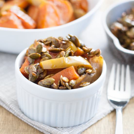Maple Glazed Sweet Potatoes and Apples - Recipe photo by Spoonwithme