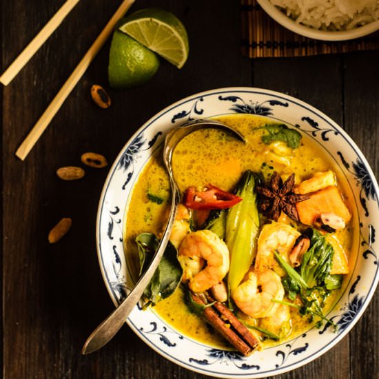 Prawn And Sweet Potato Massaman Curry - Recipe photo by cocklesandmussels