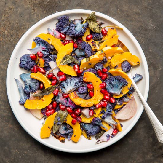Delicata and Cauliflower Roast - Recipe photo by thegantzery