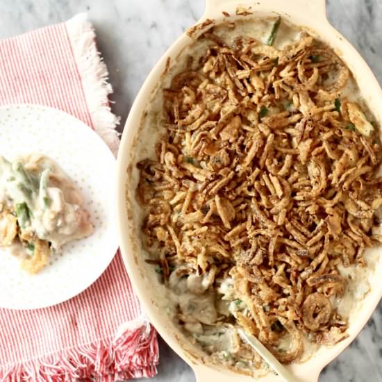 green bean casserole with bacon - Recipe photo by perpetuallyhungry
