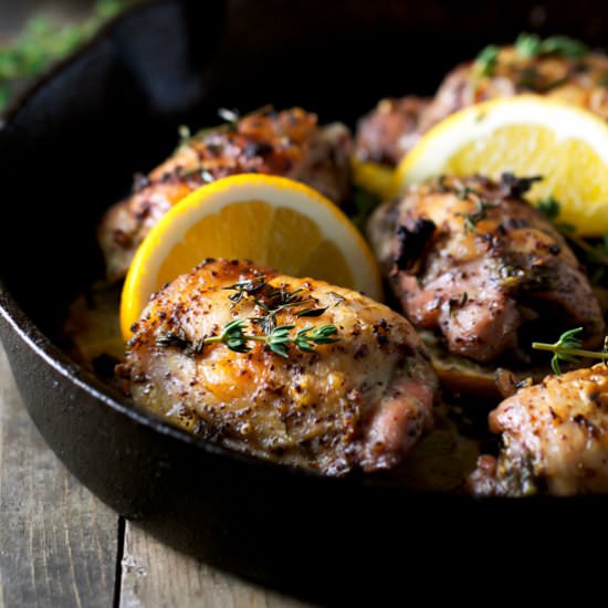 ONE PAN SUMAC CHICKEN THIGHS - Recipe photo by lslfunblog