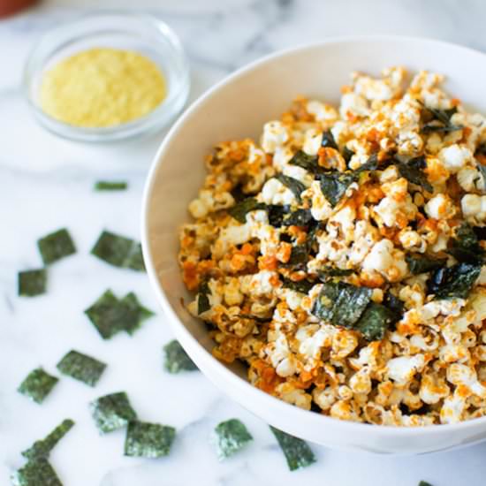 Sriracha Popcorn - Recipe photo by RootandRevel
