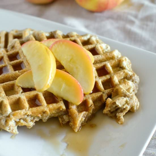 Whole Wheat Apple Ginger Waffles - Recipe photo by shebakeshere