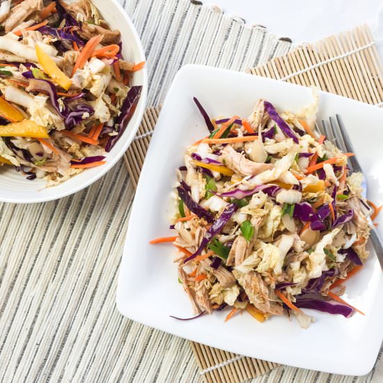 Spicy Asian Turkey Salad with Almonds - Recipe photo by Petite Canteen