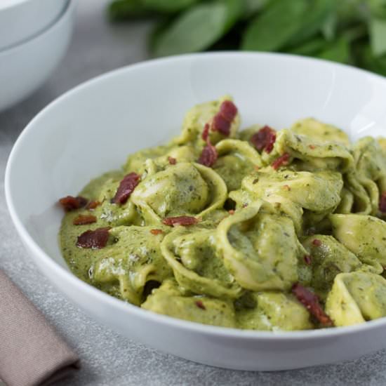 Quick Creamy Pesto Sauce - Recipe photo by Savory Spicerack