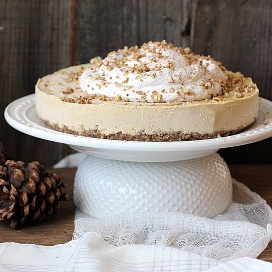 Vegan Pumpkin Cheesecake - Recipe photo by DorasDailyDish