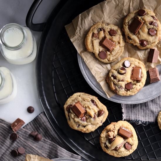 Kit Kat Chocolate Chip Cookies - Recipe photo by Melanie Makes