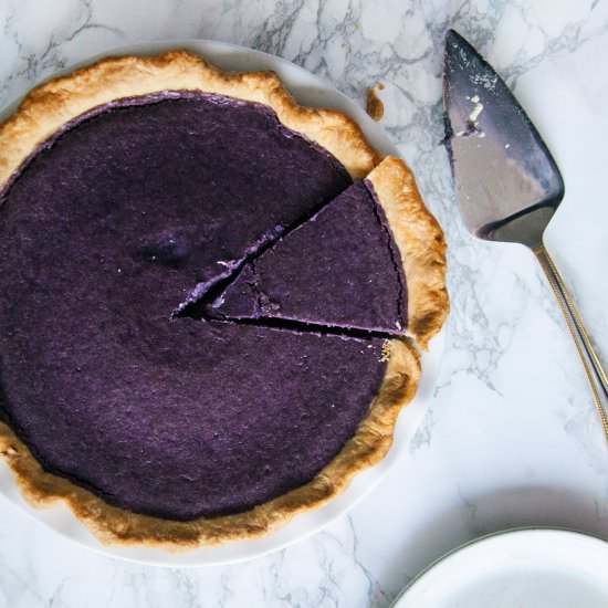 Maple Purple Potato Pie - Recipe photo by NorthDixieKitchen
