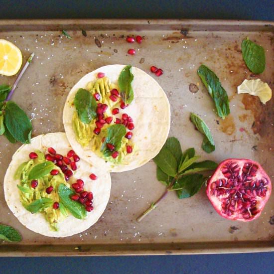 Sweet Avocado Mint Tacos - Recipe photo by beetsandberries